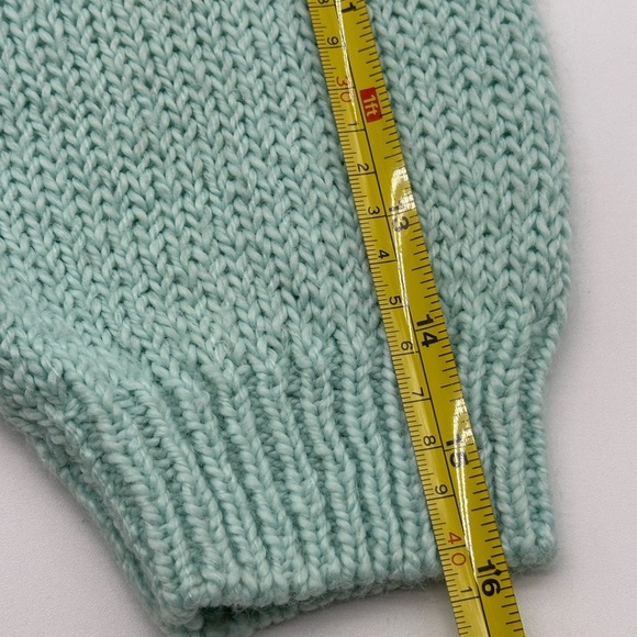 Adam French Mint Green Knit Polo Collar Sweater Top Women's Size Large Acrylic - Picture 12 of 12